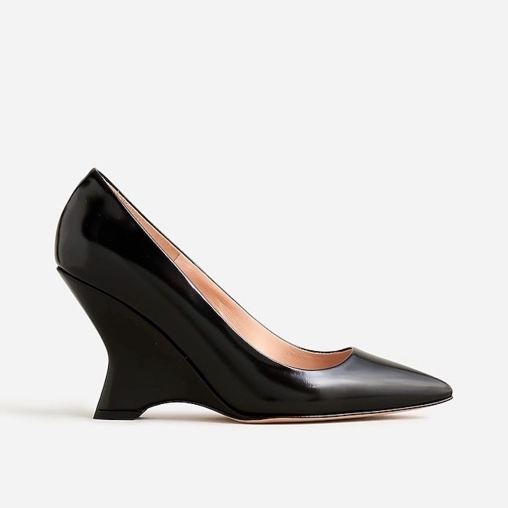 J. Crew smooth leather wedges